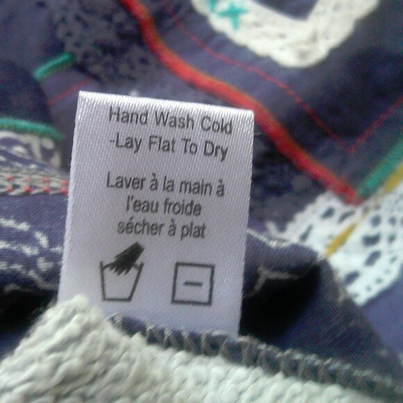 One September Anthropologie Bandana Patchwork Grey Knit Top Sm - Picture 11 of 11